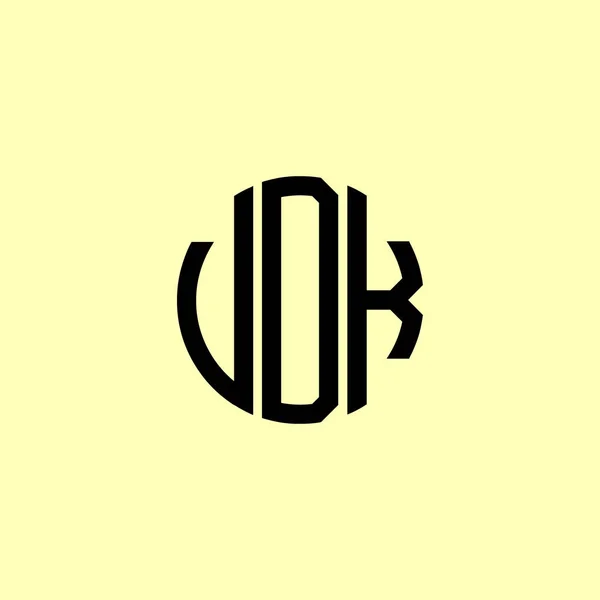 Lettres Initiales Arrondies Créatives Logo Vdk Conviendra Pour Quelle Entreprise — Image vectorielle