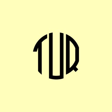 Yaratıcı Yuvarlak Harfler TUQ logosu. Bu başlangıç için hangi şirket veya markanın adı uygun olacaktır.