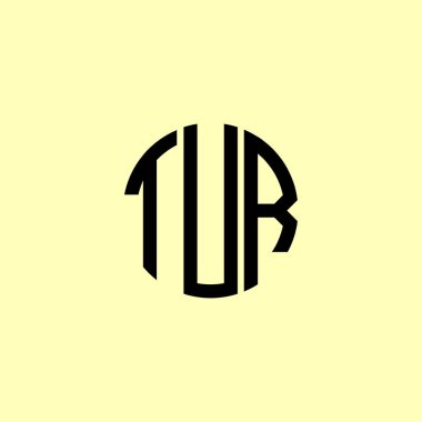 Yaratıcı Yuvarlak Harfler TUR Logosu. Bu başlangıç için hangi şirket veya markanın adı uygun olacaktır.