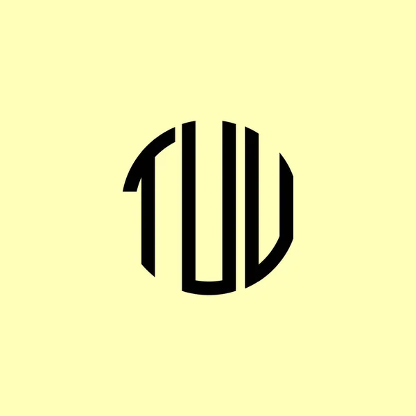 Δημιουργική Στρογγυλεμένα Αρχικά Γράμματα Λογότυπο Tuu Είναι Κατάλληλο Για Ποια — Διανυσματικό Αρχείο