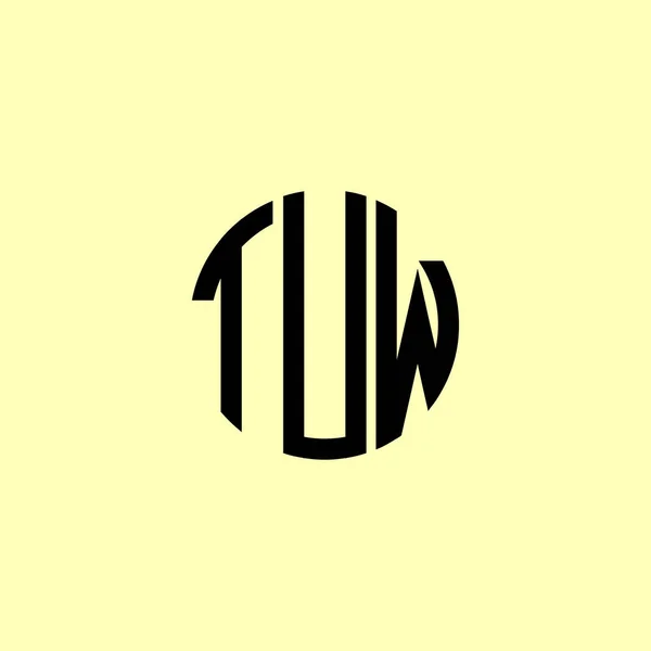 크리에이티브는 Tuw Logo 편지를 나열하였다 회사나 브랜드 단계에 적합할 것입니다 — 스톡 벡터