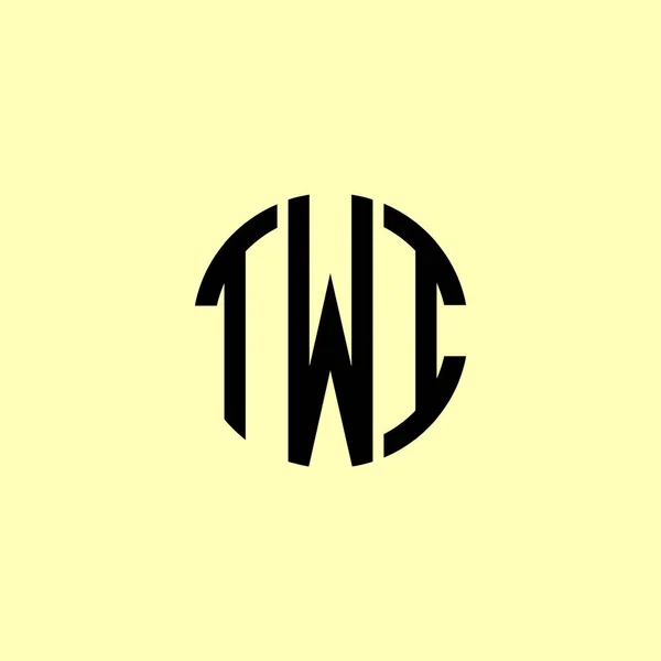 Δημιουργική Στρογγυλεμένα Αρχικά Γράμματα Λογότυπο Twi Είναι Κατάλληλο Για Ποια — Διανυσματικό Αρχείο