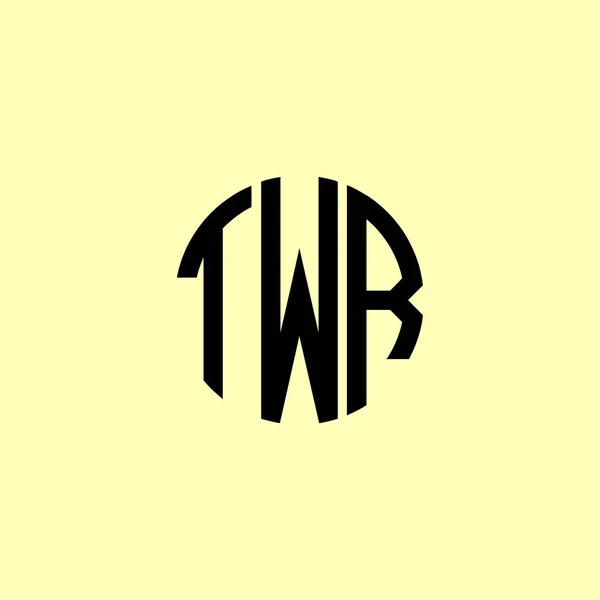 Cartas Iniciais Arredondadas Criativas Twr Logo Será Apropriado Para Qual —  Vetores de Stock