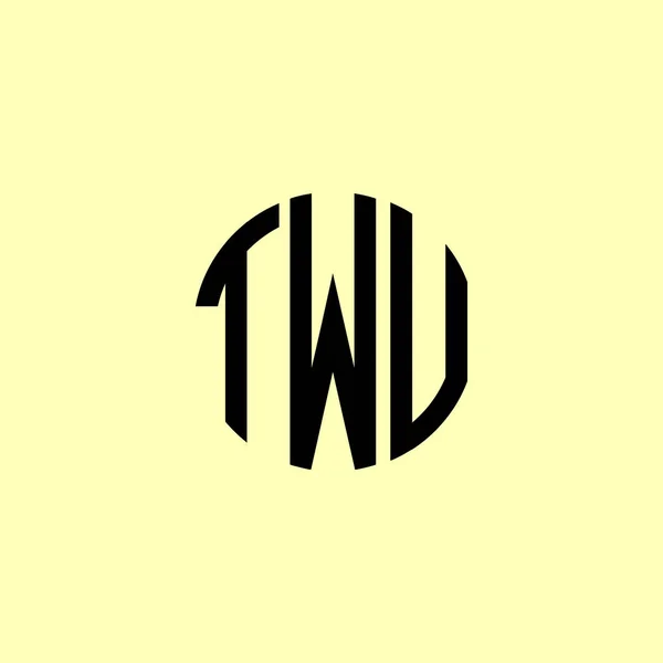 Creative Στρογγυλεμένα Αρχικά Γράμματα Λογότυπο Twu Είναι Κατάλληλο Για Ποια — Διανυσματικό Αρχείο