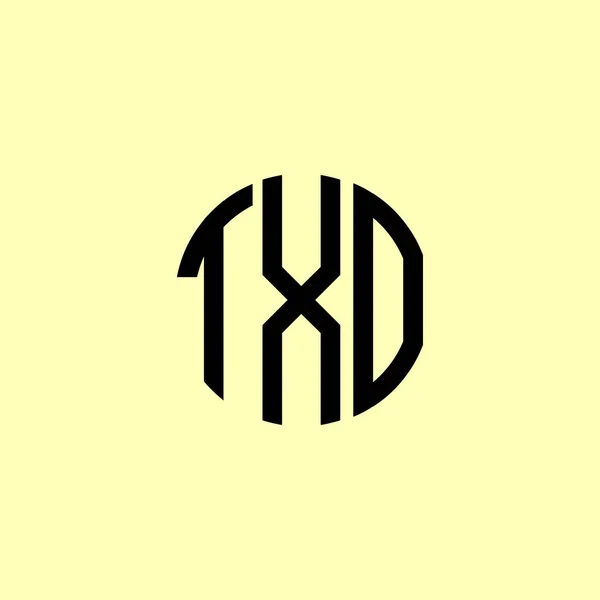 Logo Txo Creative Shounded Initial Letters Bude Vhodné Pro Kterou — Stockový vektor
