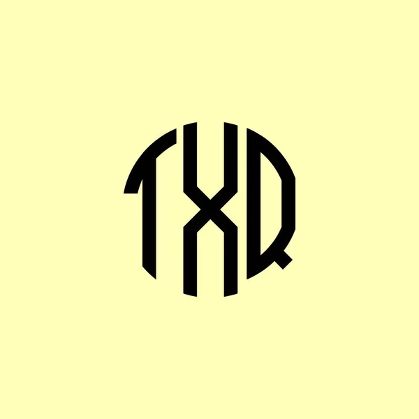 Logo Txq Zakulacených Počátečních Písmen Creative Bude Vhodné Pro Kterou — Stockový vektor