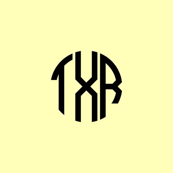 Yaratıcı Yuvarlak Harfler Txr Logosu Başlangıç Için Hangi Şirket Veya — Stok Vektör