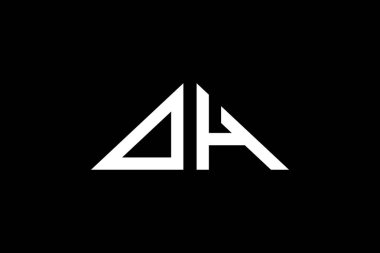 Asgari Üçgen Baş harfleri DH logosu. Bu başlangıç için hangi şirket veya markanın adı uygun olacaktır.