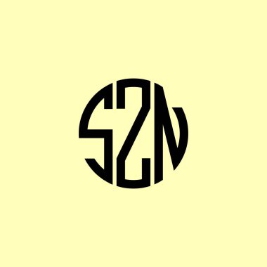 Yaratıcı Yuvarlak Harfler SZN logosu. Bu başlangıç için hangi şirket veya markanın adı uygun olacaktır.