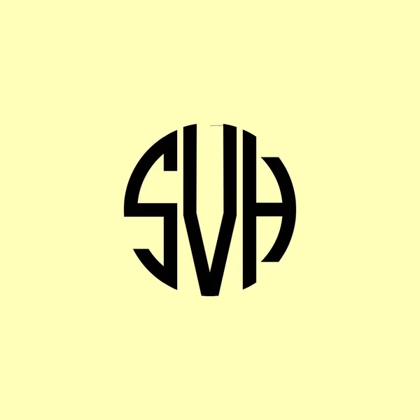 Creative Rounded Initial Letters Svh Logo Suitable Which Company Brand — ストックベクタ