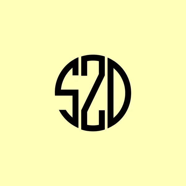 Creative Rounded Initial Letters Szd Logo Suitable Which Company Brand — ストックベクタ