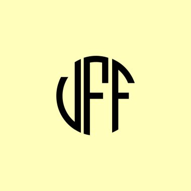 Yaratıcı Yuvarlak Harfler VFF Logosu. Bu başlangıç için hangi şirket veya markanın adı uygun olacaktır.