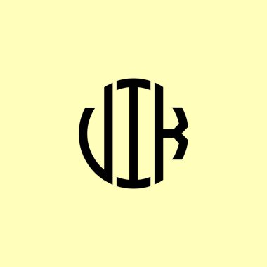 Yaratıcı Yuvarlak Baş harfler VIK Logosu. Bu başlangıç için hangi şirket veya markanın adı uygun olacaktır.