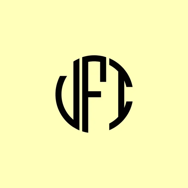Creatieve Afgeronde Initiële Brieven Vfi Logo Het Zal Geschikt Zijn — Stockvector