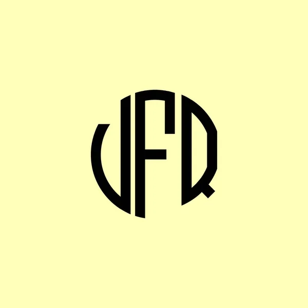 Creatieve Afgeronde Initiële Brieven Vfq Logo Het Zal Geschikt Zijn — Stockvector