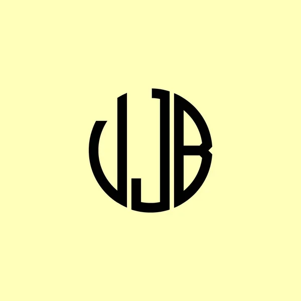 Creative Rounded Initial Letters Vjb Logo Suitable Which Company Brand — ストックベクタ