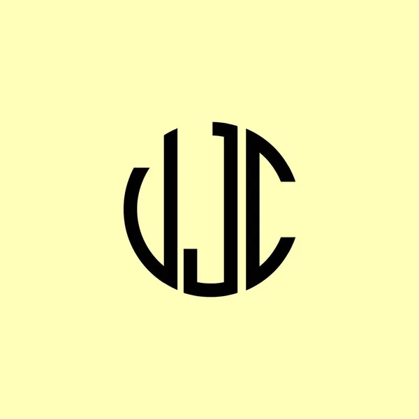 Yaratıcı Yuvarlak Harfler Vjc Logosu Başlangıç Için Hangi Şirket Veya — Stok Vektör