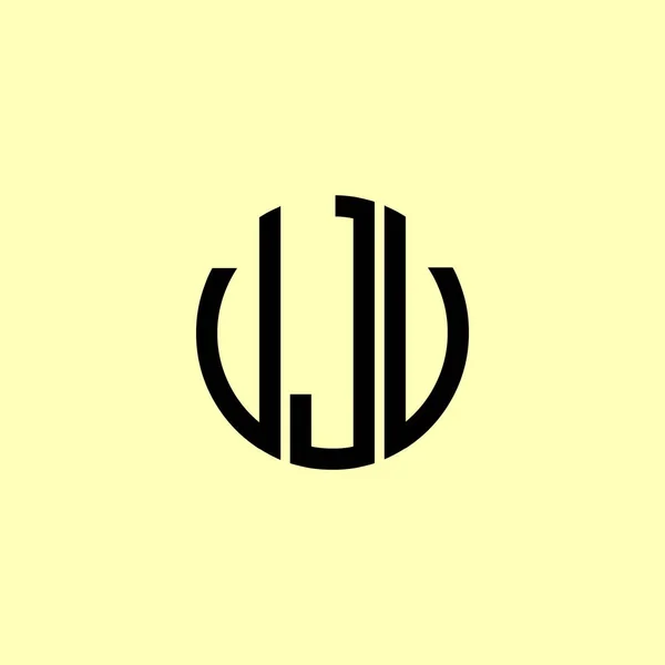 Логотип Vjv Creative Rounded Initial Letters Підійде Якої Компанії Або — стоковий вектор