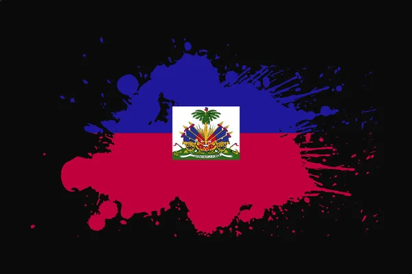 Haiti Flagga Med Grunge Effect Design Det Kommer Att Användas — Stock vektor