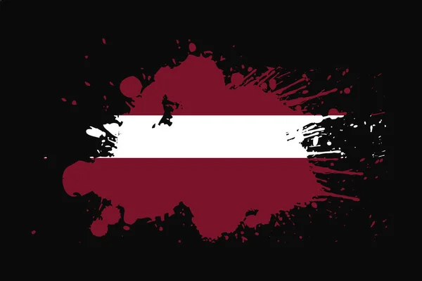 Lettland Flagge Mit Grunge Effekt Design Wird Shirt Grafiken Druck — Stockvektor