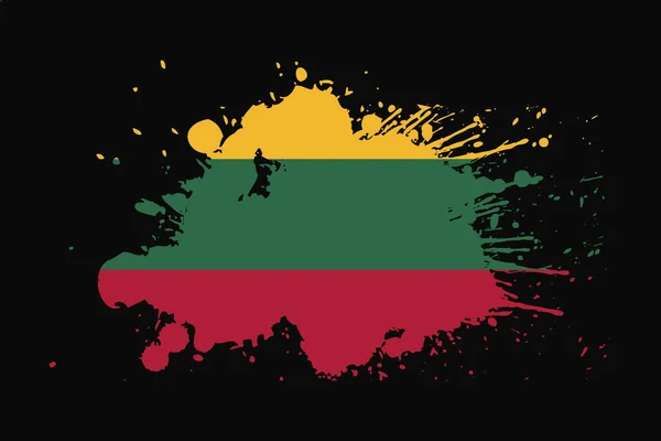 Lituania Bandiera Con Grunge Effect Design Sarà Utilizzato Shirt Grafica — Vettoriale Stock