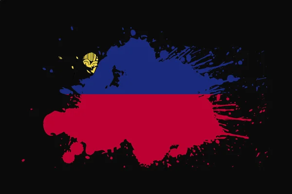 Liechtenstein Flagga Med Grunge Effect Design Det Kommer Att Användas — Stock vektor