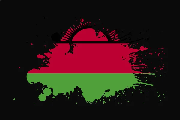 Drapeau Malawi Avec Motif Effet Grunge Sera Utilisé Graphiques Shirt — Image vectorielle