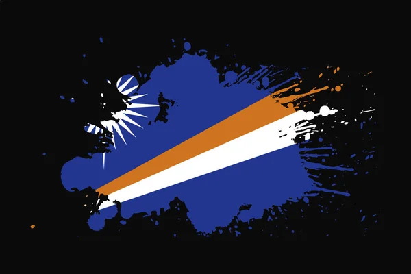 Marshall Islands Bandiera Con Grunge Effect Design Sarà Utilizzato Shirt — Vettoriale Stock