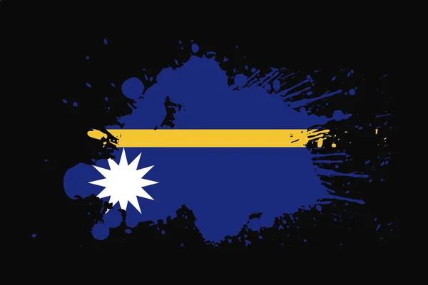 Nauru Flagge Mit Grunge Effekt Design Wird Shirt Grafiken Druck — Stockvektor
