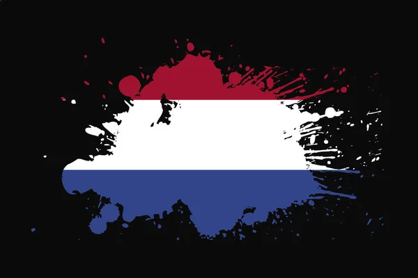 グランジ効果デザインのオランダ国旗 Tシャツのグラフィック プリント ポスター 背景を使用します — ストックベクタ
