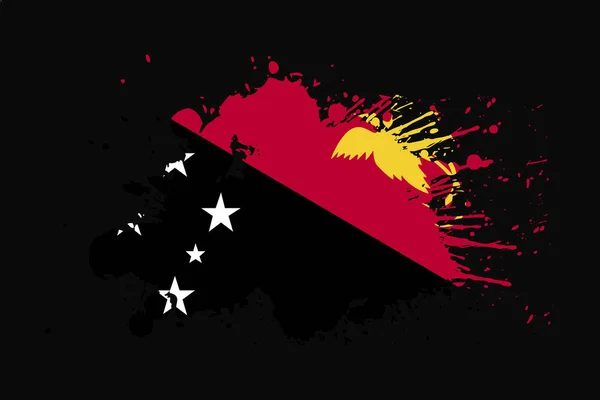 Bandeira Papua Nova Guiné Com Design Efeito Grunge Será Usado — Vetor de Stock