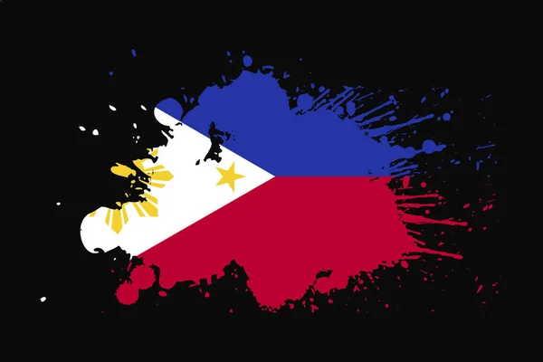 Bandera Filipinas Con Diseño Efecto Grunge Utilizará Gráficos Camiseta Impresión — Archivo Imágenes Vectoriales