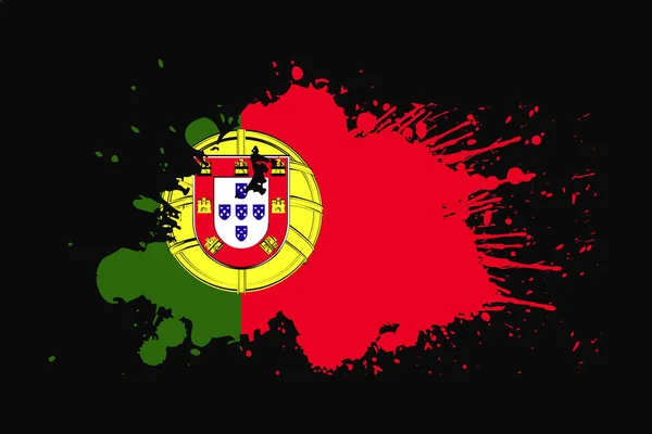 Bandeira Portugal Com Design Efeito Grunge Será Usado Gráficos Shirt — Vetor de Stock