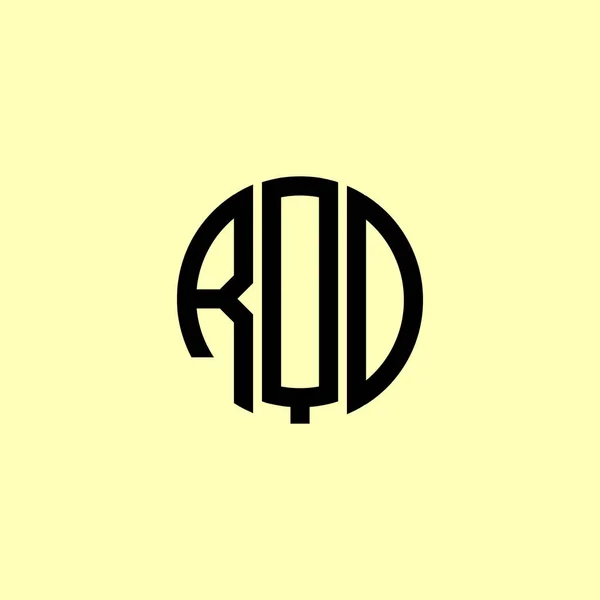 Letras Iniciales Redondeadas Creativas Logo Rqd Será Adecuado Para Qué — Vector de stock