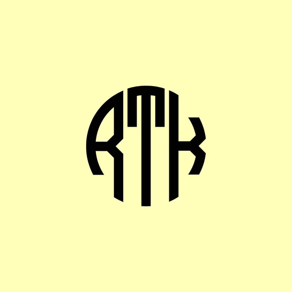 Creative Στρογγυλεμένα Αρχικά Γράμματα Rtk Λογότυπο Είναι Κατάλληλο Για Ποια — Διανυσματικό Αρχείο