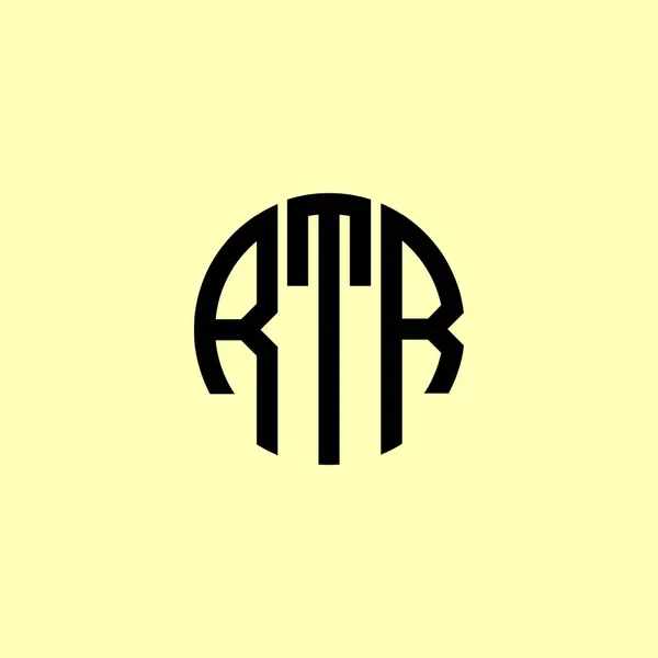 Logo Rtr Zakulacených Počátečních Písmen Creative Bude Vhodné Pro Kterou — Stockový vektor