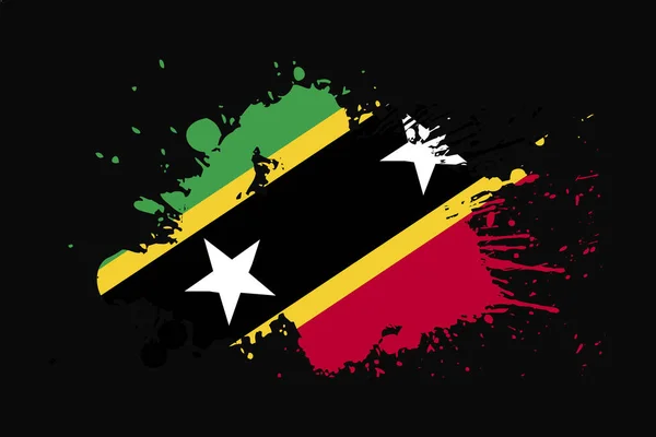 Saint Kitts Nevis Bandiera Con Grunge Effect Design Sarà Utilizzato — Vettoriale Stock