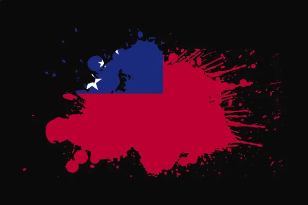 Samoa Flagge Mit Grunge Effekt Design Wird Shirt Grafiken Druck — Stockvektor