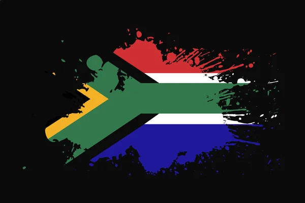 South Africa Flag Grunge Effect Design Used Shirt Graphics Print — Stock Vector