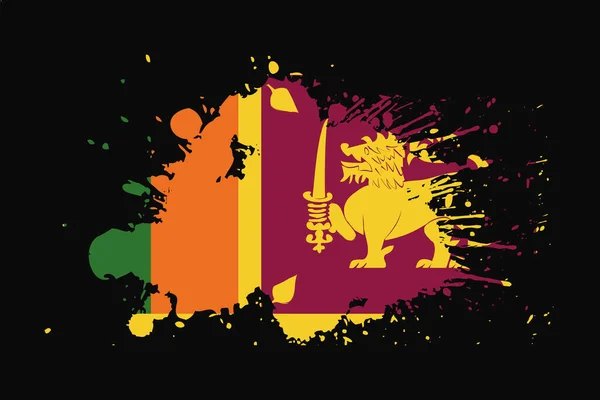 Bandera Sri Lanka Con Diseño Efecto Grunge Utilizará Gráficos Camiseta — Archivo Imágenes Vectoriales