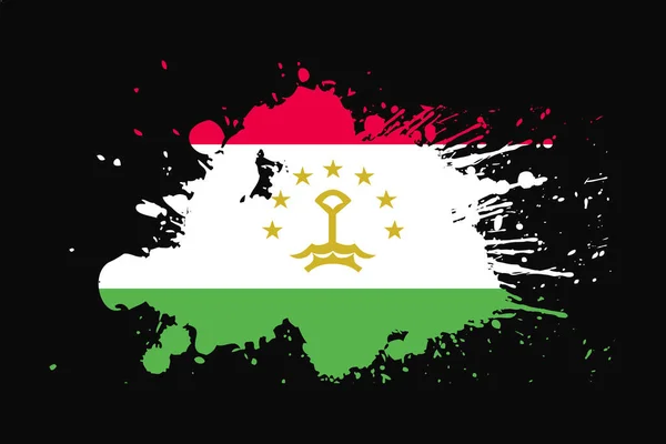 Drapeau Tadjikistan Avec Motif Effet Grunge Sera Utilisé Graphiques Shirt — Image vectorielle