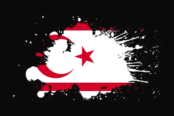 République Turque Nord Chypre Drapeau Avec Dessin Effet Grunge Sera — Image vectorielle