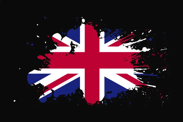 Σημαία Ηνωμένου Βασιλείου Grunge Effect Design Χρησιμοποιηθεί Shirt Γραφικά Εκτύπωση — Διανυσματικό Αρχείο