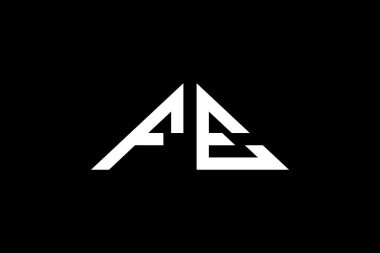Asgari Üçgen Başlangıç Harfleri FE logosu. Bu başlangıç için hangi şirket veya markanın adı uygun olacaktır.