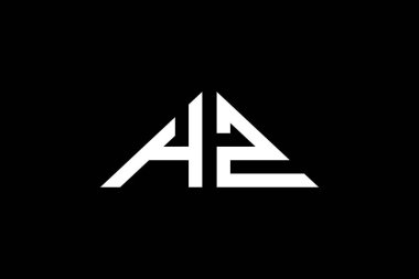 Asgari Üçgen İlk Harfler HZ logosu. Bu başlangıç için hangi şirket veya markanın adı uygun olacaktır.