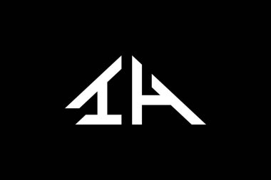 Asgari Üçgen Başlangıç Harfleri IH logosu. Bu başlangıç için hangi şirket veya markanın adı uygun olacaktır.