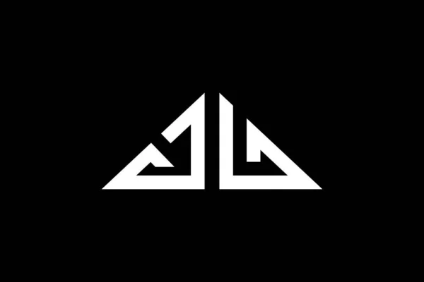 Mínimo Triángulo Letras Iniciales Logo Será Adecuado Para Qué Empresa — Vector de stock
