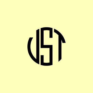 Yaratıcı Yuvarlak Harfler VST Logosu. Bu başlangıç için hangi şirket veya markanın adı uygun olacaktır.