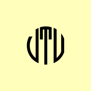 Yaratıcı Yuvarlak Harfler VTU logosu. Bu başlangıç için hangi şirket veya markanın adı uygun olacaktır.