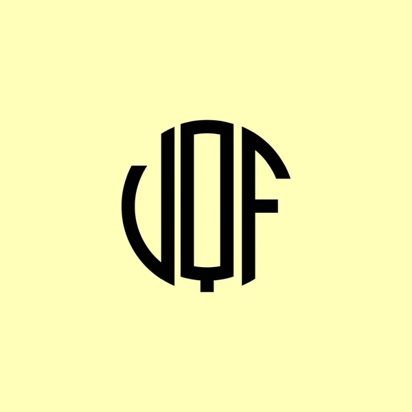 Letras Iniciales Redondeadas Creativas Vqf Logo Será Adecuado Para Qué — Vector de stock